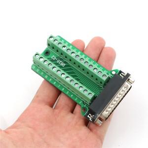 DB25 수 25 핀 플러그 브레이크 아웃 PCB 보드  2 열 터미널 커넥터  홈 개선 액세서리  1PC