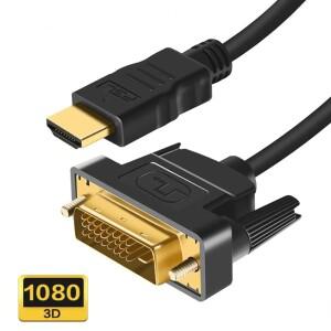 HDMI 호환 DVI 케이블 1080P 3D D 24 1 핀 어댑터 TV BOX DVD 2M 용 금도금