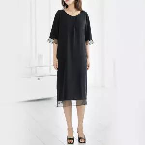 [데드라](99size)밀론노방핀턱원피스 OPC3033