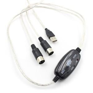 전문 MIDI 케이블 USB IN-OUT PC 음악 전자 키보드 어댑터 코드  즐거운 악기 용품