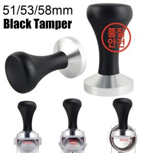 블랙 우드 손잡이가 있는 에스프레소 탬퍼 51mm 디스트리뷰터 커피 포타필터 도구 1PC