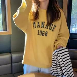 [옷자락]여성 레터링 면혼방 루즈핏 무지컬러 맨투맨