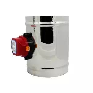 OD51-250mm 201 스테인레스 스틸 전기 공기 덕트 댐퍼 밸브 HVAC 전동 AC220V DC12/24V 액추에이터