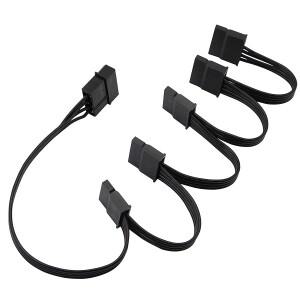 Molex 4핀 IDE 1 ~ 5 SATA 15핀 하드 드라이브 전원 공급 장치 분배기 케이블 코드 DIY PC 서버용 60CM