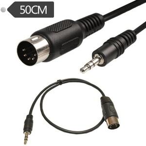 3.5mm 스테레오 잭 오디오 케이블 AUX 남성 플러그에서 MIDI DIN 5핀 남성/여성 0.5m 마이크용