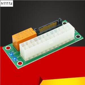 듀얼 PSU 전원 공급 장치 어댑터 보드 (LED ATX 24 핀-SATA 동기화 스타터 연장 케이블 카드 Add2psu 그래