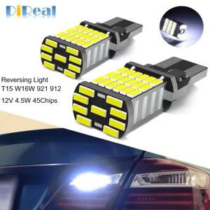자동차 후진등 교체용 고출력 LED 전구  백색 방향 지시등  T15 W16W 921 912 T16 T10 902  45 SMD 4014  2