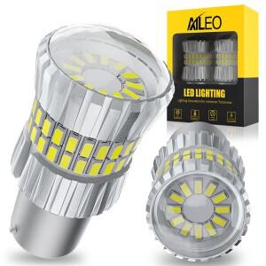 AILEO 2피스 BA15S 1156 P21W LED 하이퍼 플래시 없음 흰색 노란색 T20 7440 전구 자동차 방향 지시등 12V