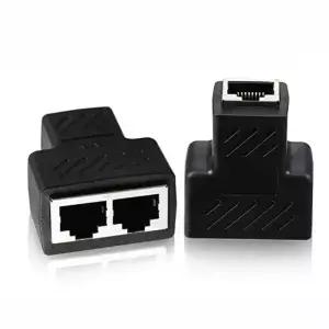분배기 어댑터 USB 1-2 네트워크 커넥터 Cat5 적합한 듀얼 LAN 이더넷 소켓 확장 플러그 케이블