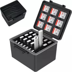 플래시 8 미니 드라이버 9 SD 및 18 TF 카드용 53 슬롯 USB 케이스 드라이브 하드 충격 방지 방수 펜 엄지
