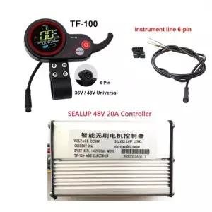 36V 16A 48V 20A 브러시리스 모터 컨트롤러 TF-100 LCD 디스플레이 미터 쿠구 M4 전동 스쿠터 자전거