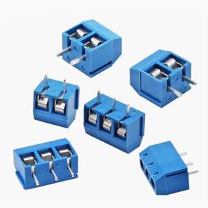 KF301 2P 3P 4P 5mm 나사식 와이어 터미널 블록 피치 직선 핀 접합 가능 플러그인 PCB 케이블 커넥터