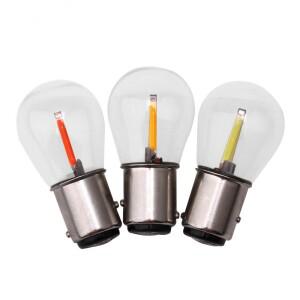 2피스 개조 자동차 라이트 - LED 필라멘트 브레이크 BAY15D 1157 방향 지시등 후진등