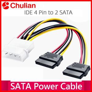 IDE Molex 4핀 - 2 x SATA 전원 케이블 직렬 Y 스플리터 하드 드라이버 듀얼 연장 코드 어댑터 커넥터