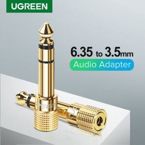 Ugreen 잭 3.5 스피커 커넥터 6.35mm 남성 여성 오디오 Aux 케이블 기타