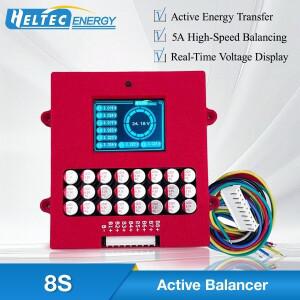 Heltec Lithium Lifepo4 8S 전압 디스플레이가 있는 액티브 밸런서 TFT 배터리 테스터 5a 에너지 전송 이퀄