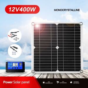 자동차 요트 RV 배터리 충전용 태양광 패널 키트  완전한 듀얼 12V 5V DC USB  10A-100A 솔라 컨트롤러  전