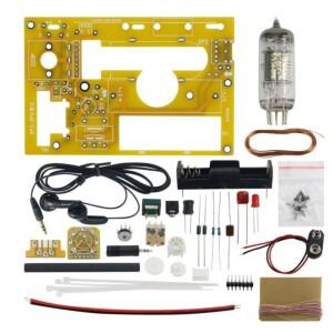 2P2 전자 튜브 단일 램프 중간 파 라디오 키트  배터리 2P3 투명 하우징