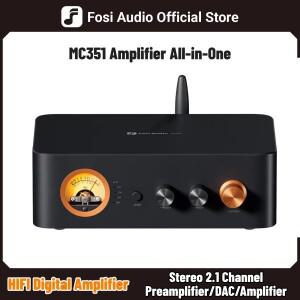 Fosi Audio MC351 2.1 채널 Bluetooth 스테레오 통합 앰프(DAC 포함), 패시브 스피커용 미니 오디오 파워