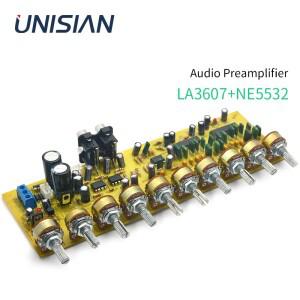 UNISIAN 오디오 이퀄라이저 보드 LA3607 NE5532 EQ 프리 앰프, 고음 저음 미드 레인지 이퀄라이제이션 10 A