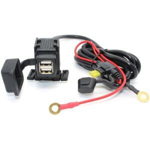 오토바이 USB 충전기 키트 4.2A 듀얼 포트 소켓, 퓨즈 O 링 커넥터, 아이폰 스마트폰 태블릿 gps용, 방수