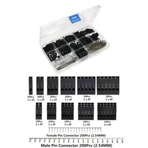 커넥터 620mm  케이블 점퍼 와이어 핀 헤더 하우징 키트  수 크림프 + 암 터미널 2.54 개