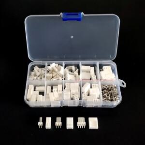 KF2510 키트  박스 포함 전기 커넥터  암수 2.54mm 와이어 터미널  50 세트  2p  3 핀  4 핀 피치