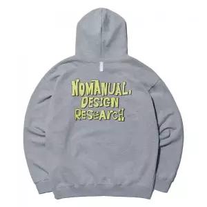 매장정품 노메뉴얼 NOMANUAL DOODLE LOGO HOODIE - GRAY NM03HD08M1GY 175677
