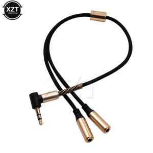 1~ 2 듀얼 이어폰 헤드폰 분배기 케이블 표준 3.5mm 잭 범용 오디오 Y