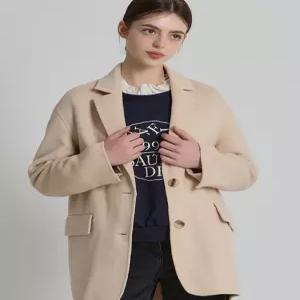 오조크 OZOC 핸드메이드 투버튼 하프 코트 택가격 239000원 710590