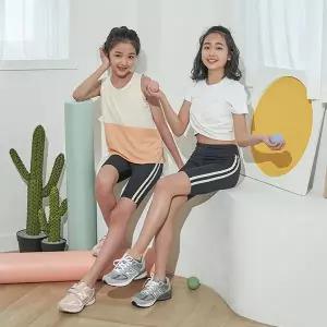 요가피기 YP80122사이드라인 5부 레깅스_뉴블랙 - 뉴블랙
