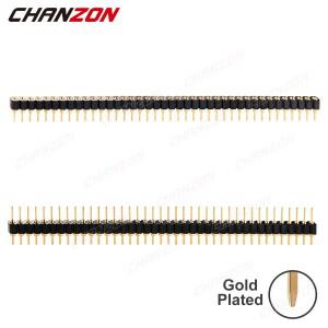 40 핀 남성 여성 라운드 단일 행 헤더 Arduino호환 PCB 소켓 보드 용 2.54mm 깨지기  스트립 피치 스태킹