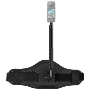 GOPRO호환/ta360/DJI호환용 허리 벨트 마운트 스트랩 + 조절 가능 셀카봉 교체용 파노라마 스포츠 카메라
