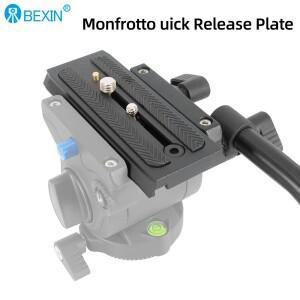카메라 플레이트 퀵 릴리스 샷 삼각대 마운트 슬라이드 레일 Manfrotto 500AH 유체 헤드 DSLR