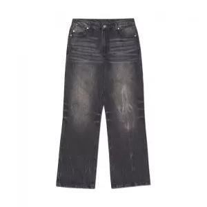 매장정품 노메뉴얼 NOMANUAL SEMI FLARE DENIM PANTS - WASHED BLACK NMSS52DP02WBK 175487