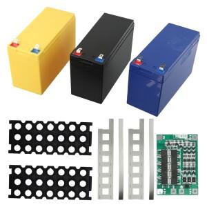 ABS 배터리 케이스 12V 7Ah 홀더 18650 셀 3x7 니켈 스트립 보관함 정리함 DIY 팩용