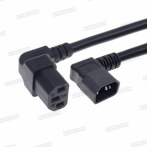 IEC 320 전원 케이블  다운 앵글 암에서 왼쪽 수 공급 장치 익스텐션 코드  컴퓨터 LED HDTV용  90 도 C13