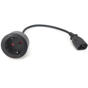 UPS PDU 전원 연장 코드 IEC 320 C14 남성-Schuko CEE7/4 유럽 여성 어댑터 케이블 30cm
