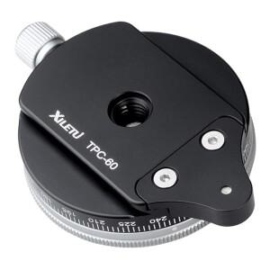 호환 XILETU TPC-60 360 학위 삼각대 헤드 파노라마 클램프 알루미늄 어댑터 Monopods Arca 스위스 카메라