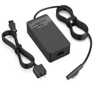 MICROSOFT SURFACE PRO 7 6 5 4 3 LAPTOP 3 2 1 GO BOOK 전원 어댑터 15V 2.58A 마그네틱 커넥터(USB 포트 포함) 교체용 충전기와 호환되는 충전기 44W