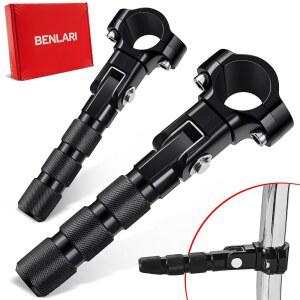 벤라리 CNC 고속도로 페그스 모터사이클 풋 스테인리스 스틸 1IN 1-1/4IN 25MM 32MM 장착 할리 데이비슨 혼다 스즈키 가와사키 엔진 가드 크래시 바 블랙
