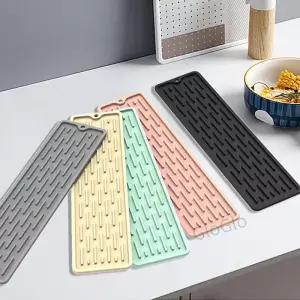 55/35cm 실리콘 배수 매트 슬립 싱크 트레이 식기 쿠션 주최자 주방 용품 보호 보관 패드
