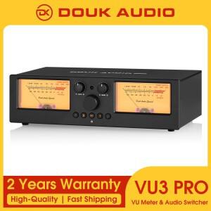 Douk Audio 앰프 및 스피커 선택기, VU 계량기 포함, 2-IN-2-OUT 스위처 박스, VU3PRO