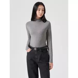 에잇세컨즈 텐셀스판 모크넥 티셔츠 애쉬 긴소매 라운드넥티셔츠 324941LY64