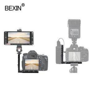 호환 BEXIN 카메라 L 자형 수직 플레이트 삼각대 캐논 니콘 DSLR 콜드 슈 퀵 릴리스 브라켓