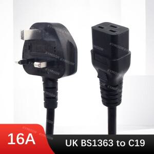 영국 BS1363 플러그 - IEC320 C19 전원 연장 케이블 1.8m/3m PDU 서버 UPS 코드 16A 250V