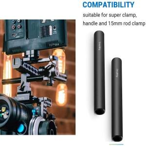 호환 SmallRig 알루미늄 합금 15mm 막대 카메라 레일 10/15/20cm 4/6/8Inch 2 Pcs 암나사 1049 DSLR용 세트
