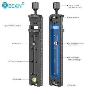 호환 BEXIN NNR100 카메라 긴 퀵 릴리스 플레이트 클램프 노드 슬라이드 트랙 Arca 스위스 파노라마 삼각대
