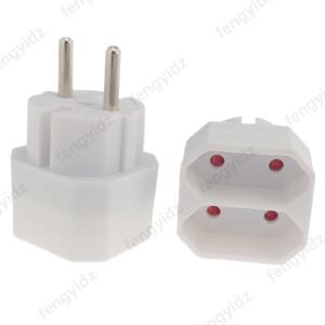 유럽 변환 플러그 2Pin 4.8mm 턴 2 홀 EU 소켓 배전 어댑터 흰색 16A 250V