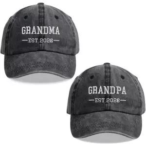 14034880 남자 캡모자 헬스 볼캡 운동 야구모자 2個 Grandpa and Grandma EST 2026 帽子 남성용 여성용 조
